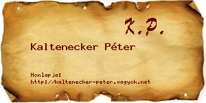 Kaltenecker Péter névjegykártya