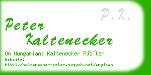 peter kaltenecker business card